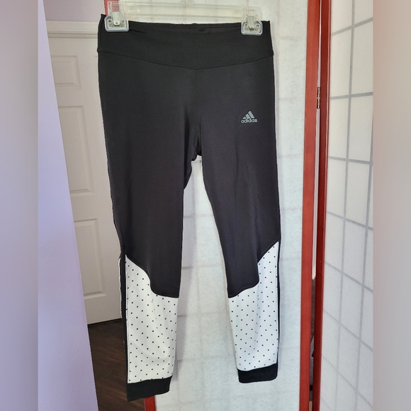 Adidas Polka Dot Running Leggings Size S - Picture 4 of 9